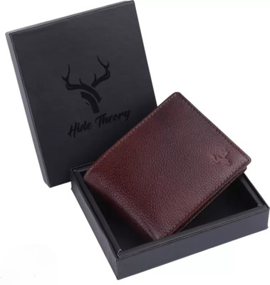 HideTheory Men Formal Brown Genuine Leather Wallet(8 Card Slots)