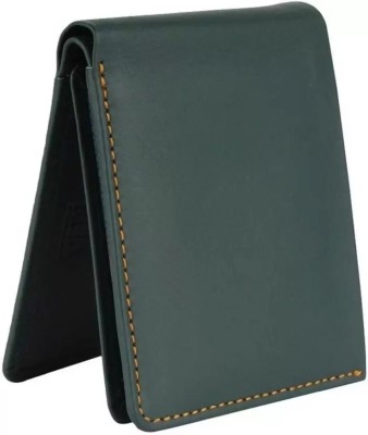 ree cope Men Formal, Trendy Green Genuine Leather Wallet(8 Card Slots)