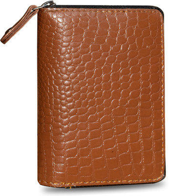 ABYS Genuine Leather 10 Slots Card Holder Wallet RFID Protected Credit Card Holder 10 Card Holder(Set of 1, Tan)