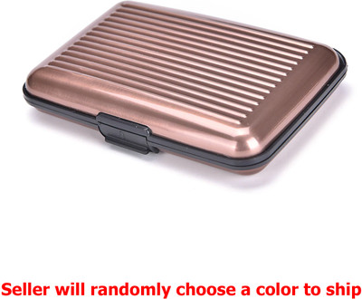Qaz Men & Women Travel, Trendy, Evening/Party Multicolor Aluminium, Plastic Card Holder(6 Card Slots)