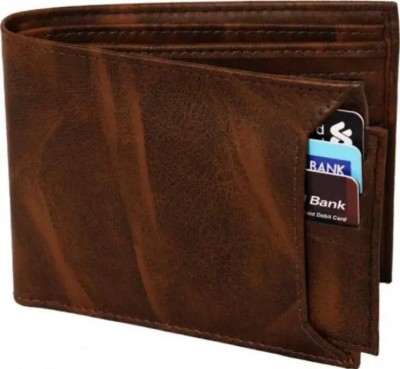 ARFA Men & Women Casual, Trendy, Evening/Party Brown Artificial Leather, Canvas Wallet(8 Card Slots)