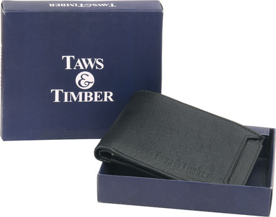 Taws & Timber Men Black Artificial Leather Wallet(6 Card Slots)