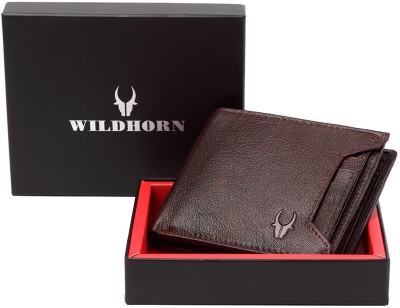 WILDHORN Men Casual, Formal Maroon Genuine Leather Wallet(7 Card Slots)