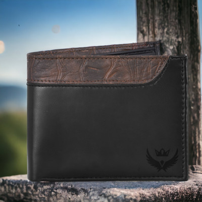LORENZ Men Casual Black Artificial Leather Wallet(5 Card Slots)