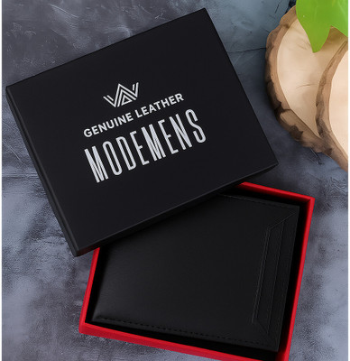 MODEMENS Men Casual, Formal, Evening/Party Black Genuine Leather Wallet(6 Card Slots)