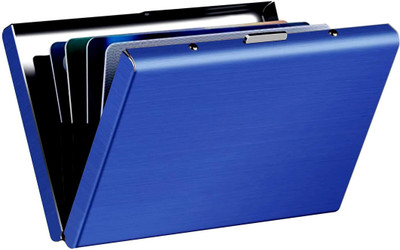 Yellowcoin Men & Women Casual, Trendy, Formal, Evening/Party Blue Aluminium Card Holder(6 Card Slots)