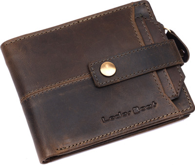 Leder Boat Men Casual, Formal Brown Genuine Leather Wallet(8 Card Slots)