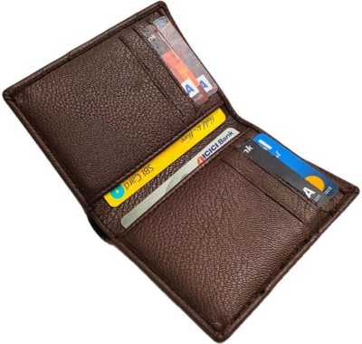 Rural Craft Men Brown Artificial Leather Card Holder(8 Card Slots)