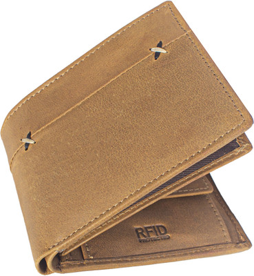 modix Men Tan Genuine Leather Wallet(6 Card Slots)