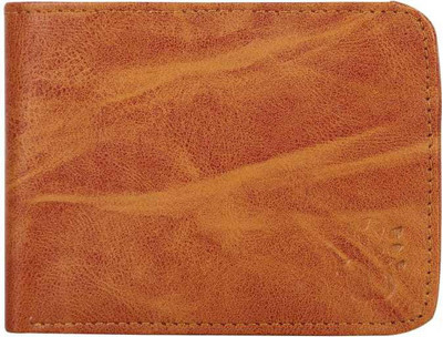 zaphod Men Formal Tan Artificial Leather Wallet(3 Card Slots)