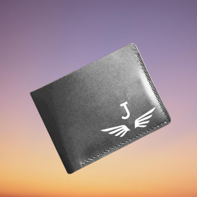 KEYUR Boys Casual Grey Artificial Leather Wallet(3 Card Slots)