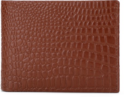 K London Men Casual Tan Genuine Leather Wallet(8 Card Slots)