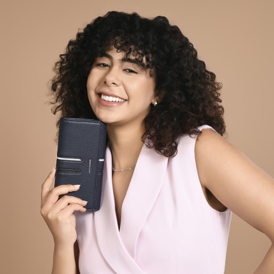 ACCESSORIZE LONDON Women Casual Blue Artificial Leather Wallet(6 Card Slots)