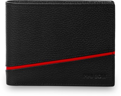 Mai Soli Men Casual, Formal Red Genuine Leather Wallet(4 Card Slots)