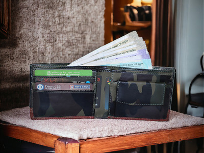 VENISON Men Casual, Evening/Party Green Artificial Leather Wallet(5 Card Slots)