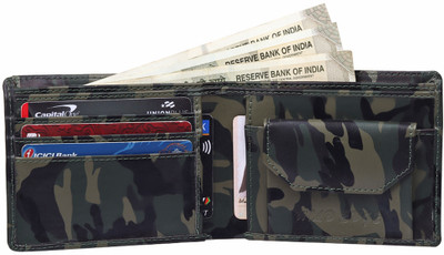 Wildedge Men Casual Green Artificial Leather Wallet(6 Card Slots)