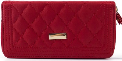 VOGARD Women Red Artificial Leather Wrist Wallet(8 Card Slots)