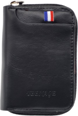 dk wallet Men Casual Black Artificial Leather Wallet(4 Card Slots)