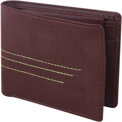 ROCKZONE Men Formal Brown Artificial Leather Wallet(3 Card Slots)