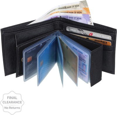 SAMTROH Men Formal Black Artificial Leather Money Clip(8 Card Slots)