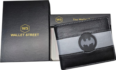 WALLETSTREET Men Trendy, Evening/Party Black, Grey Genuine Leather Wallet(10 Card Slots)