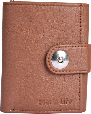 MATIN Life Men Casual Tan Artificial Leather Wallet(6 Card Slots)