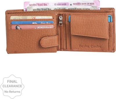 DEZiRE CRAfTS Men Casual, Ethnic, Evening/Party, Travel, Formal, Trendy Tan Artificial Leather Wallet(9 Card Slots)