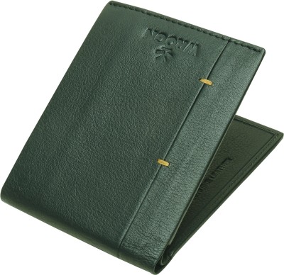 WROGN Men Green Genuine Leather Wallet(8 Card Slots)