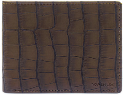 Walrus Men Casual Brown Artificial Leather Wallet(4 Card Slots)