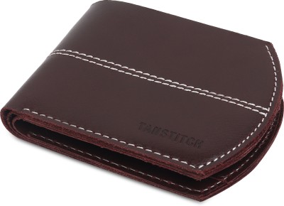 TANSTITCH Men Casual Maroon Genuine Leather Wallet(5 Card Slots)