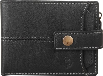 Cotnis Men & Women Casual, Trendy, Formal Black Genuine Leather Wallet(14 Card Slots)