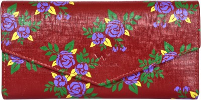 Wilodea Women Evening/Party Red Genuine Leather Wallet(11 Card Slots)