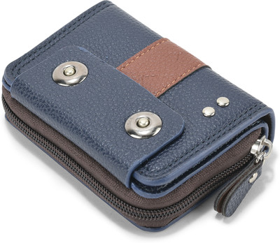 deadlook Men & Women Blue Artificial Leather Card Holder(15 Card Slots)