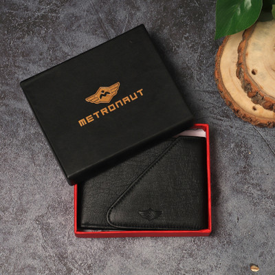 METRONAUT Men Casual, Trendy Black Artificial Leather Wallet(6 Card Slots)