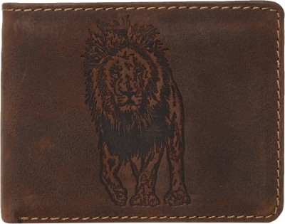 Karmanah Boys Casual Brown Genuine Leather Wallet(8 Card Slots)