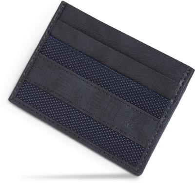 EUME Men Blue Artificial Leather Card Holder(3 Card Slots)