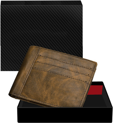 Akshar Enterprise Men Casual, Evening/Party, Formal Brown Artificial Leather Wallet(6 Card Slots)