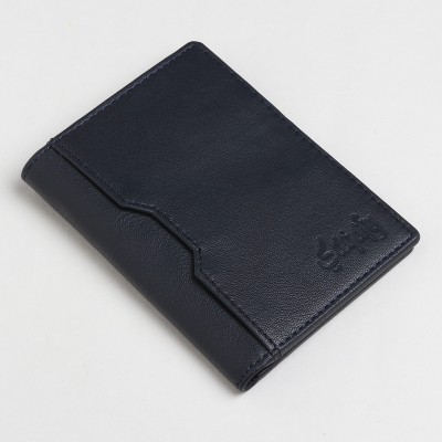 SAQAFY Men & Women Blue Genuine Leather Card Holder(8 Card Slots)