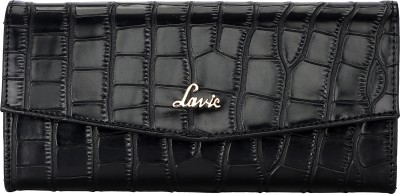 LAVIE Women Casual Black Artificial Leather Wallet(4 Card Slots)