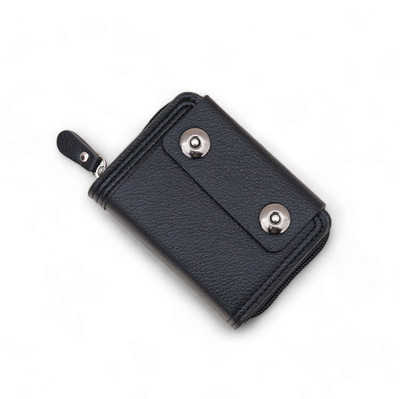 zaphod Men Black Artificial Leather Card Holder(5 Card Slots)