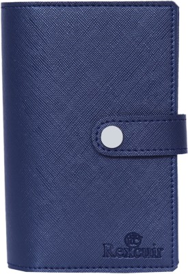 Rexcuir Passport Holder for Men and Women | Vegan Leather Passport Cover Wallet(Blue)