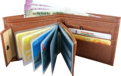 ZAPTOE Men Tan Artificial Leather Wallet(8 Card Slots)
