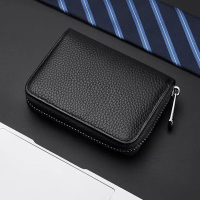watchstar Men & Women Casual, Formal Black Genuine Leather Card Holder(11 Card Slots)