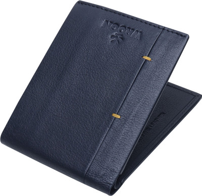 WROGN Men Blue Genuine Leather Wallet(8 Card Slots)