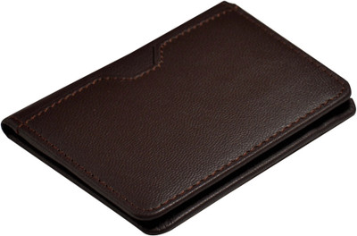 MoonHide Men & Women Evening/Party, Formal, Trendy, Travel Brown Genuine Leather Card Holder(6 Card Slots)
