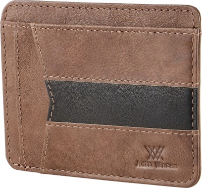 Aditi Wasan Men Casual Brown Genuine Leather Card Holder(4 Card Slots)