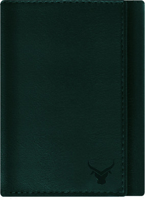 BUFFHIDE Men Green Genuine Leather Wallet(6 Card Slots)