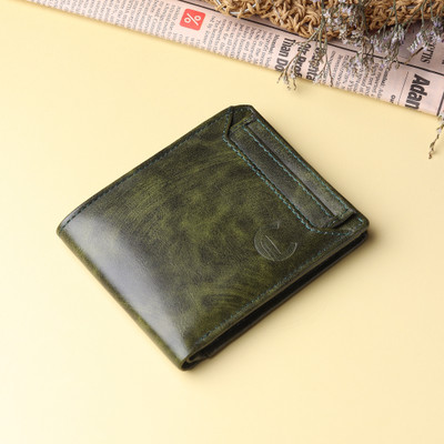 CRAFTLNE Men Casual Green Artificial Leather Wallet(5 Card Slots)