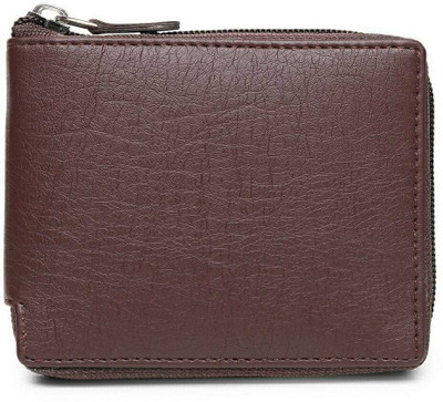 zaphod Men Casual Brown Artificial Leather Wallet(5 Card Slots)