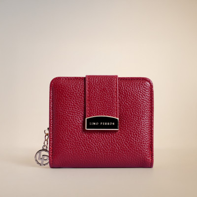 LINO PERROS Women Casual Red Artificial Leather Wallet(6 Card Slots)
